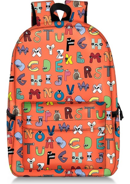 Çizgi Film Mektubu Ortaokul Öğrencisi Büyük Kapasiteli Sırt Çantası (Yurt Dışından)