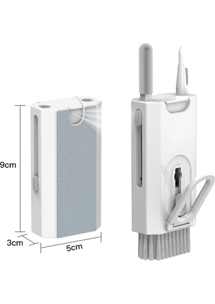 8-In-1 Bilgisayar Klavye Temizleyici Fırça Seti Kulaklık Temizleme Kalemi Kulaklık Telefon Temizleme Araçları Beyaz (Yurt Dışından)