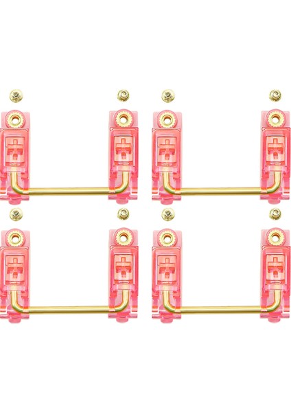 Şeffaf Pembe Altın Kaplama Pcb Vida V2 Sabitleyici Özel Mekanik Klavye Için GH60 XD64 XD84 6.25X 2x 7x XD96,B (Yurt Dışından)