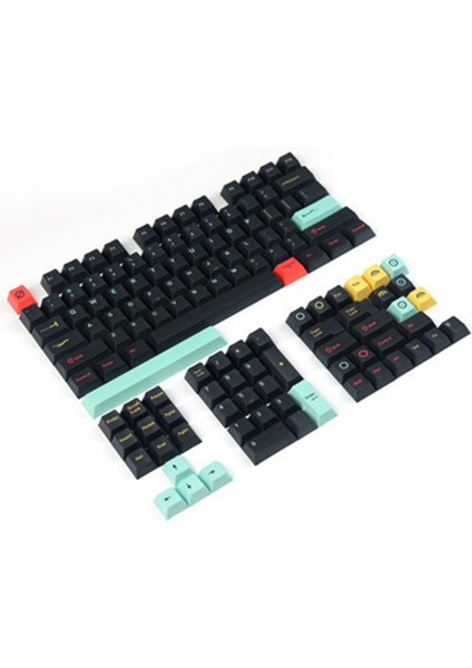 Metropolis Keycaps Süblimasyon Pbt Mekanik Klavye 129 Anahtar Kapağı Kiraz Profili 87/104 98068 Klavye Tuşları (Yurt Dışından)
