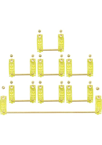 Şeffaf Sarı Altın Kaplama Pcb Vidalı V2 Sabitleyici Özel Mekanik Klavye Için GH60 XD64 XD84 6.25X 2x 7x 7+1 (Yurt Dışından)