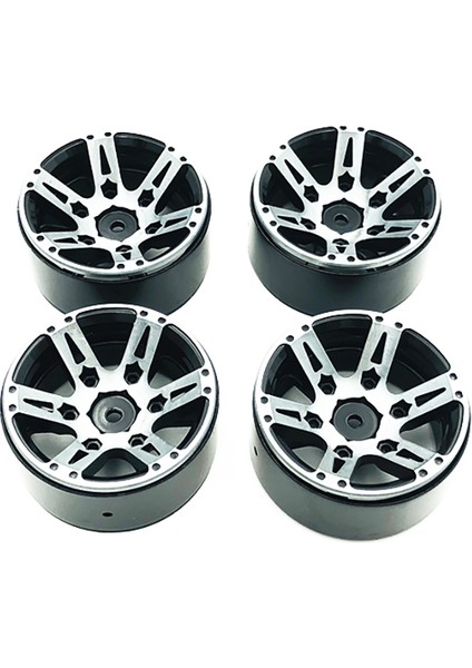 4 Adet Rc Kaya Paletli Jant 1.9 Inç Beadlock 1/10 Eksenel SCX10 90046 CC01 D90 D110 -4(Siyah) (Yurt Dışından)