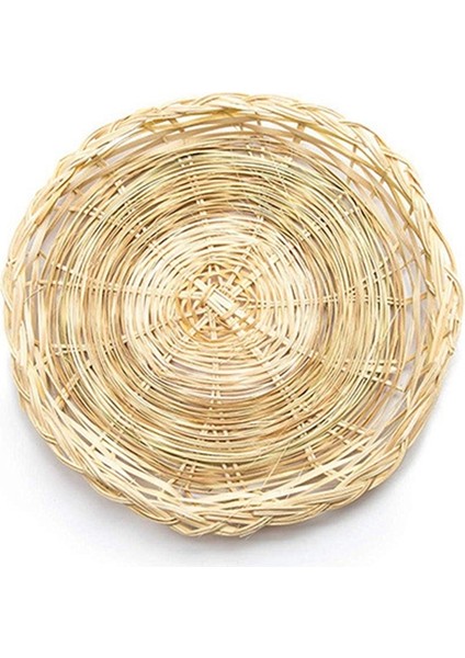 Adet Bambu Kağıt Tabak Tutucu - 10 Inç Yuvarlak Dokuma Tabak Tutucu, Piknik Partisi Için Yeniden Kullanılabilir Kağıt Tabak Tutucular (Yurt Dışından) indirimleri