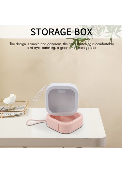 Depolama Kulaklık Saklama Kutusu USB Sert Çanta Kulaklık Çantası Anahtar Para Çantaları Su Geçirmez Sd Kart Kablo Kutusu Yuvarlak Kare 2 Paket (Yurt Dışından)