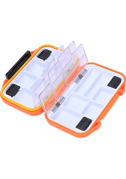 Çok Fonksiyonlu Balıkçılık Saklama Kutusu Su Geçirmez Çift Katmanlı Turuncu Plastik Kutu Kanca Aksesuarları Olta Takımı Balıkçılık Malzemeleri Kutu Seti——s (Yurt Dışından)