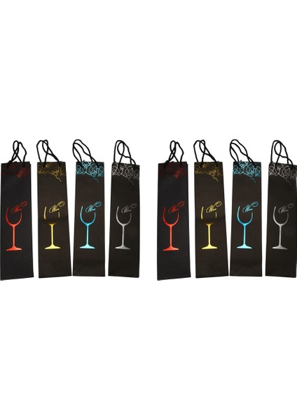 24 Adet Kraft Kağıt Şarap Çantaları Hediye Çantası Kırmızı Çanta Tek Şişe Tote Şarap El Çantası Taşıma Çantası Organizatör Çanta (Yurt Dışından)