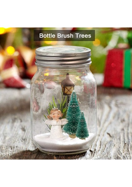 35 Pcs Minyatür Noel Ağacı Yapay Kar Don Çam Noel Dıy Zanaat Parti Dekorasyonu Için (4 Boyut) (Yurt Dışından)