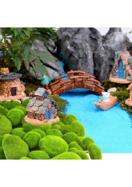 32PCS 5 Boyutlu Kayalar Dekoratif Yeşil Yosun Topları Yosun Dekor Düzenlemeleri (Yurt Dışından) fırsatları
