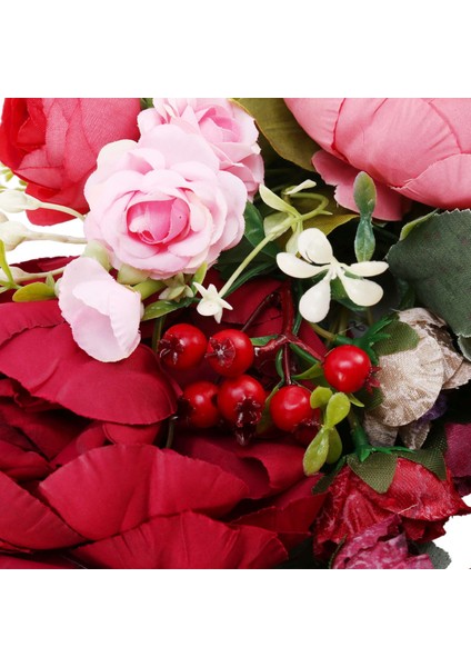 16 Inç Çelenk Yapay Çiçek Kapı Çelengi Ön Kapı Dekoru Için Bahar Çelengi Ile, Düğün, Duvar, Ev Dekor (Deepred) (Yurt Dışından) indirimleri