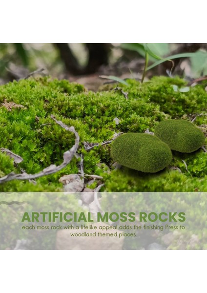 20 Adet 2 Boyutlu Rocks Dekoratif Sahte Yeşil Yosun Kaplı (Yurt Dışından) fırsatları