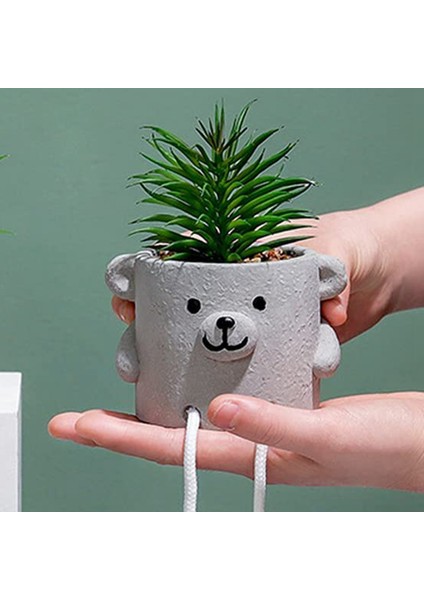 Yapay Saksı Bitki Etli Bitki Sevimli Asılı Bacak Seramik Saksı Succulents Dekor Masa Raf A (Yurt Dışından)