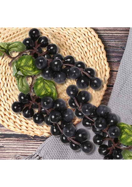 10 Demet Yapay Siyah Meyve Ev Ev Mutfak Parti Düğün Dekorasyon Fotoğrafçılığı (Yurt Dışından) fırsatları