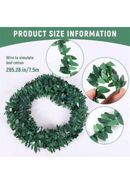 7.5 M Yapay Sarmaşık Çelenk Yeşillik Simüle Vine Düğün Parti Töreni Için Diy Bantlar (Yurt Dışından) fırsatları