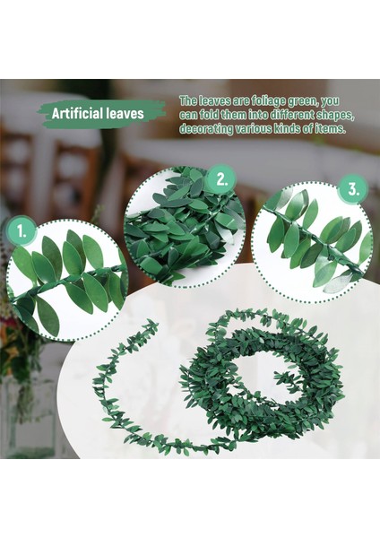 7.5 M Yapay Sarmaşık Çelenk Yeşillik Simüle Vine Düğün Parti Töreni Için Diy Bantlar (Yurt Dışından) indirimleri