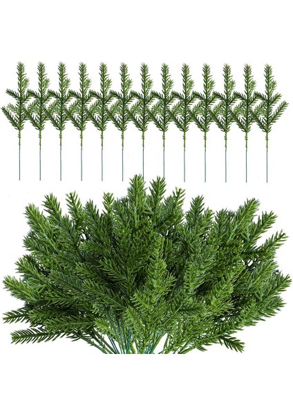120 Parça Yapay Çam Iğneleri Dalları Noel Çam Dalları Yeşillik Noel Ağacı Dalları Dıy Çelenk (Yurt Dışından)