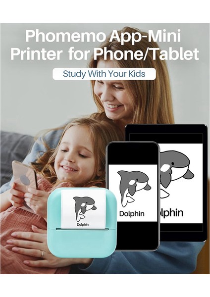 Mini Etiket Yazıcısı - Mürekkepsiz Cep Yazıcısı Blutooth Termal Taşınabilir Etiket Yapma Makinesi, Çalışma Için, Fotoğraflar (Yurt Dışından)