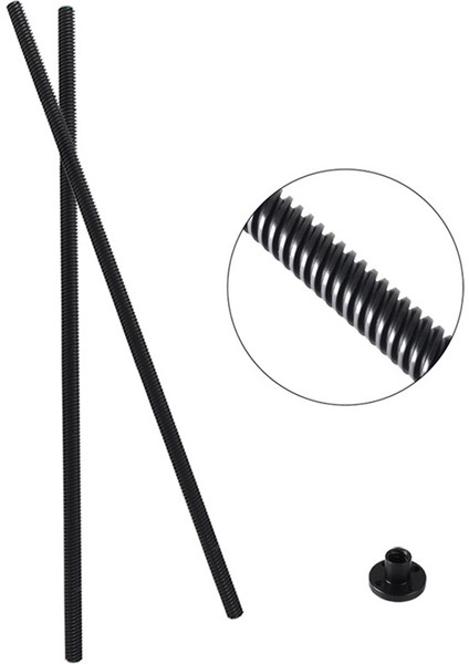 T8 Ptfe Ptfeto Kurşun Vida 2mm/8mm Pom Somun ile Ender3 Ender3 Pro Ender3 V2 Ender5 X1 3D Yazıcı Parçaları (Yurt Dışından)