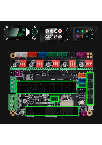 Mks Tinybee Denetleyici Kartı Anakart 32BIT 3D Yazıcı Kontrol Kartı Desteği Mini 12864LCD V3 Ekran 12864 LCD Panel (Yurt Dışından)