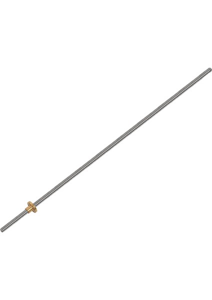 3D Yazıcı Z Ekseni Için 2x 500MM T8 Kurşun Vida ve Pirinç Somun (Dişli, 2mm Pitch, 4 Başlangıç, 8mm Uç) (Yurt Dışından)