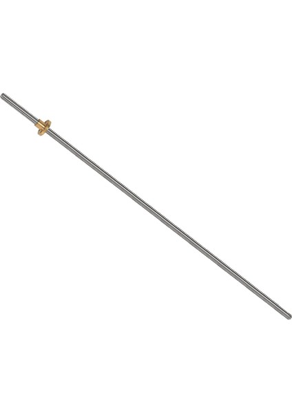 3D Yazıcı Z Ekseni Için 2x 500MM T8 Kurşun Vida ve Pirinç Somun (Dişli, 2mm Pitch, 4 Başlangıç, 8mm Uç) (Yurt Dışından)