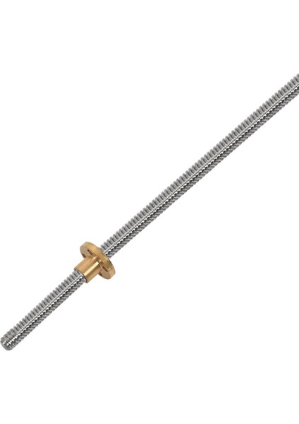 3D Yazıcı Z Ekseni Için 2x 500MM T8 Kurşun Vida ve Pirinç Somun (Dişli, 2mm Pitch, 4 Başlangıç, 8mm Uç) (Yurt Dışından)