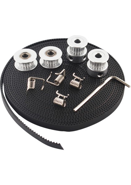 4x Gt2 Kasnak 20 Diş Çapı 5mm + Gt2 6mm Triger Kayışı ve 4x Avara 8x Gergi 3D Yazıcı Reprap Için (Yurt Dışından) fiyatları