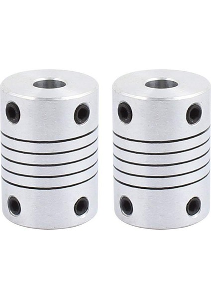 2x 6mm Ila 8mm Şaft Kaplin 25MM Uzunluk 18MM Çap Step Motor Çoğaltıcı Bağlantı Konnektörü 3D Yazıcı Cnc Makinesi (Yurt Dışından)