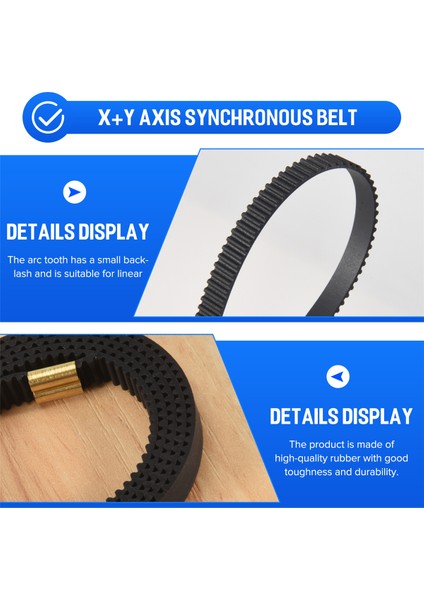 x + Y Ekseni Senkron Kayış Gt2-6mm x 765MM + Y 720MM Kapalı Döngü Triger Kayışı Terminali Creatity 3 3D Yazıcı Parçaları (Yurt Dışından)