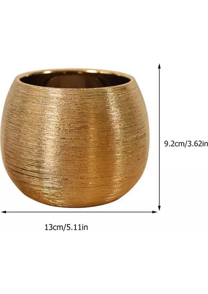 Seramik Saksı Ekici Benzersiz Altın Kaplama Saksı Etli Saksı Çiçek Vazo Saksı (Yurt Dışından)
