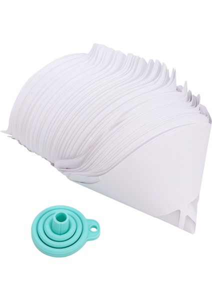 Süzgeç Koni Silikon Huni Filtre Ucu Koni Şekilli Ince Örgü Huni 3D Yazıcı Parçaları Aksesuarları Için Tek Kullanımlık Filament Filtresi (150 Adet ve 1 Adet Silikon Huni Filtresi) (Yurt Dışından)