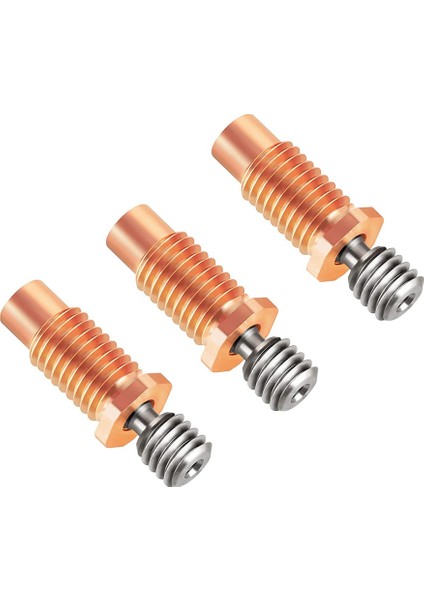 Tüm Metal Dişli Heatbreak Yükseltme Titanyum Alaşımlı ve V6 Hotend 3D Yazıcılar Için Bakır Bimetal Boğaz Memesi 3 Adet (Yurt Dışından)