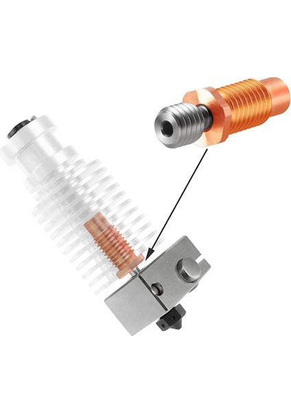 Tüm Metal Dişli Heatbreak Yükseltme Titanyum Alaşımlı ve V6 Hotend 3D Yazıcılar Için Bakır Bimetal Boğaz Memesi 3 Adet (Yurt Dışından) fırsatları