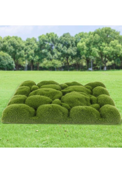 Çim Mat-Taş Şekli Kapalı Yeşil Yapay Çimler Çim Halı Ev Otel Duvar Balkon Dekor Için Sod Moss (Yurt Dışından)