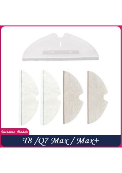 Adet T8/max/max+ Robotlu Süpürge Yedek Yedek Parça Yıkanabilir Paspas Bezi Paspas Mukavva (Yurt Dışından)