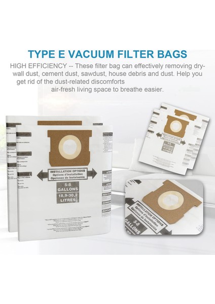 7 Adet Evrensel Kuru Toz Torbası 5-8 Galonluk Toz Torbaları Için 5 Ila 8 Galonluk Elektrikli Süpürgeler (Yurt Dışından) fırsatları