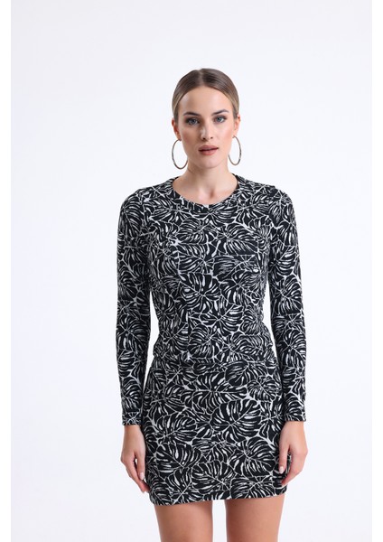 Uzun Kol Jakarlı Bluz | BLZ35200