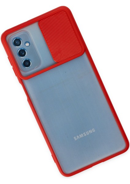 Samsung Galaxy M52 5g Kılıf Palm Buzlu Kamera Sürgülü Silikon - Kırmızı 300099 modelleri