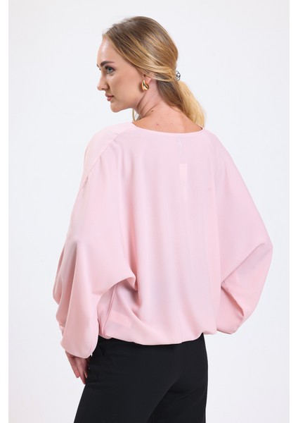 Yakası Pervazlı Etek Ucu Lastikli Jesika Bluz | BLZ34815 indirimleri