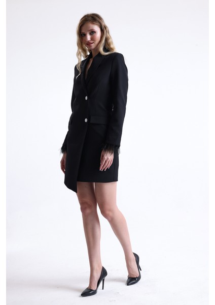 Astarlı Sırtı Fermuar Detaylı kruvaze Ceket | CKT35223 fiyatları