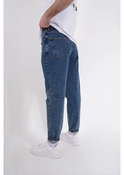 Lacivert Boyfrend Pantolon