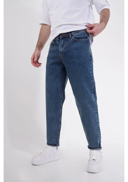 Lacivert Boyfrend Pantolon