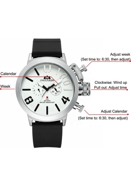 Stil 10 Lüks Paulareis Izle Silikon Bant Mekanik Kol Saatleri Su Geçirmez Kronograf Büyük Otomatik Izle Erkekler Için (Yurt Dışından) modelleri