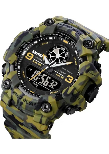 Siyah Moda Stil Sıcak Satış Modeli 1818 Skmei Dijital Saat Ikili Zaman 5ATM Özelleştirilmiş Kişiselleştirilmiş Moda Silikon Sapanlar Izle (Yurt Dışından) indirimleri