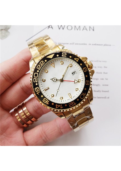 12 Ro Lexable Greenwich Ünlü Saat 4-Pin Çelik Kemer Emek Gmt Erkek Saati Üst Düzey Marka Mekanik Saat Üreticisi Wholesa (Yurt Dışından)