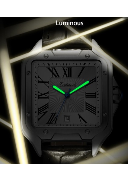 #4 Spor/klasik Kare Ince Taş Lüks Otomatik Tarih Bilek Saatleri Erkekler Tam Vidalı Paslanmaz Çelik Erkek Özel Özel Etiket Mekanik Saat (Yurt Dışından) fırsatları