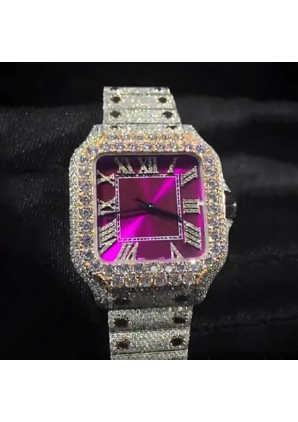 Stil 3 Lüks Mekanik Saatler Vvs Moissanite Elmas Izle Özel High-End Lüks Bling Tam Hip Hop Buzlu Out Paslanmaz Çelik Mekanik Saatler Erkekler Kadınlar (Yurt Dışından)