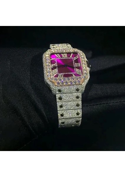 Stil 3 Lüks Mekanik Saatler Vvs Moissanite Elmas Izle Özel High-End Lüks Bling Tam Hip Hop Buzlu Out Paslanmaz Çelik Mekanik Saatler Erkekler Kadınlar (Yurt Dışından)