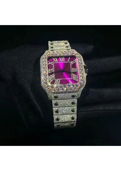 Stil 3 Lüks Mekanik Saatler Vvs Moissanite Elmas Izle Özel High-End Lüks Bling Tam Hip Hop Buzlu Out Paslanmaz Çelik Mekanik Saatler Erkekler Kadınlar (Yurt Dışından)
