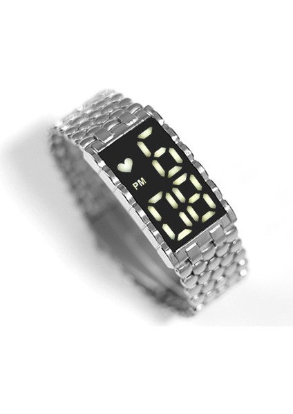 Stil 1 Modern Son Lüks Adam Demir Metal LED Samuray Izle Erkekler Için Yeni LED Bilezik Dijital Elektronik Kol Saati (Yurt Dışından)