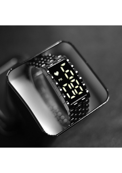 Stil 1 Modern Son Lüks Adam Demir Metal LED Samuray Izle Erkekler Için Yeni LED Bilezik Dijital Elektronik Kol Saati (Yurt Dışından)